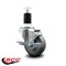 Service Caster 3.5'' Gray Poly Swivel 1-1/2'' Expanding Stem Caster with Brake SCC-EX20S3514-PPUB-TLB-112 - alternate 4